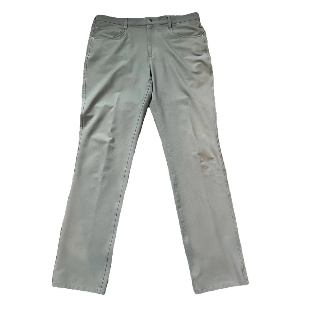 FootJoy FJ Men's Golf Athletic Fit 35x34 Gray Performance Moisture Wicking Pants